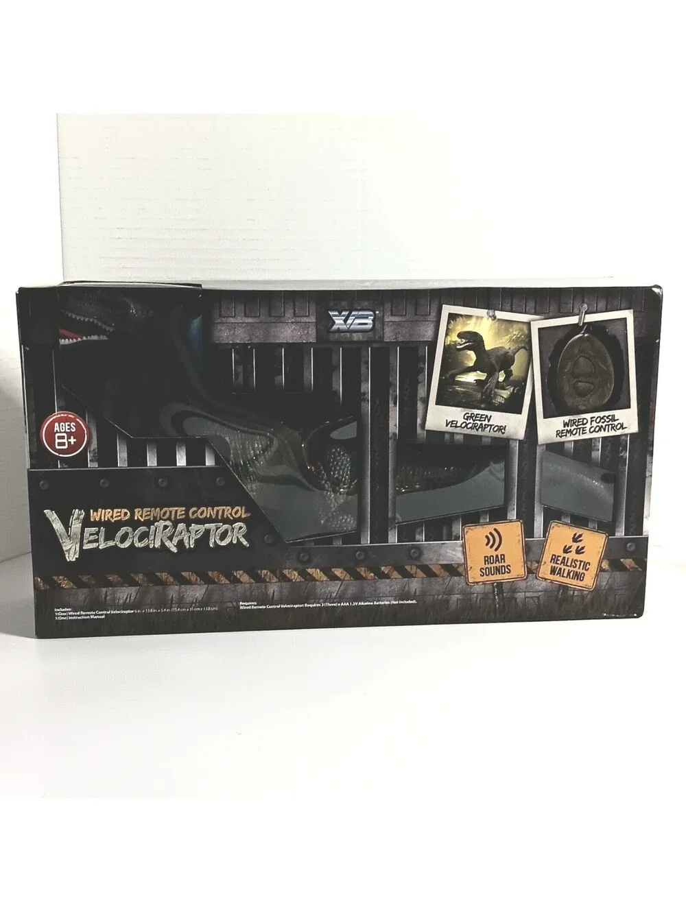 NEW Remote Control Velociraptor Dinosaur Toy With Dynamic Sounds n Walking Wired